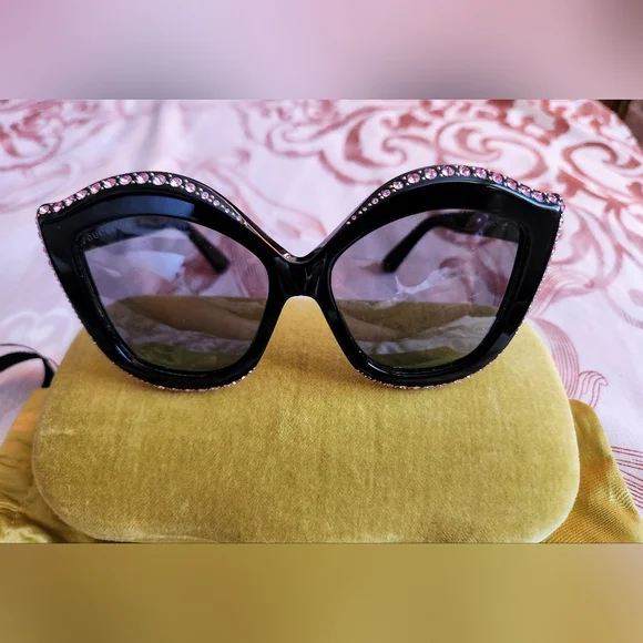 Gucci Women's Embellished Oversized Cat Eye Sunglasses, 52mm - Picture 4 of 10